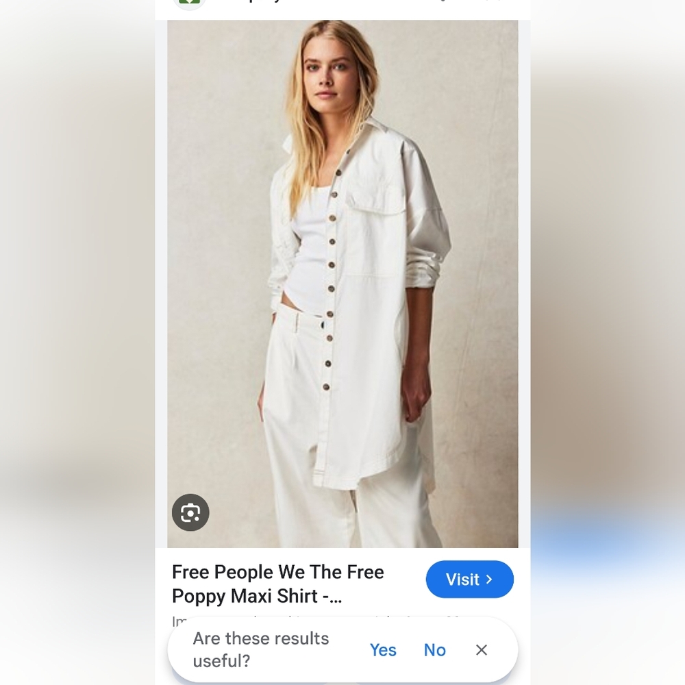 We The Free White Maxi Shirt Dress NWT - Picture 2 of 13